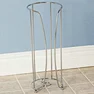 black free standing toilet roll holder